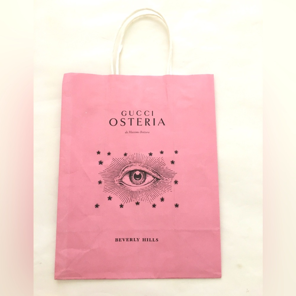 Gucci Osteria da Mossimo Botura Pink Paper Bag 10x8x4.5 Michelin-Starred